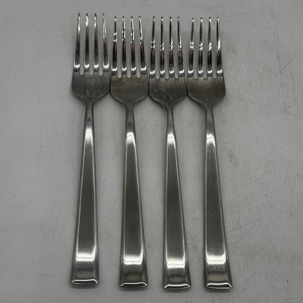 Mikasa Essex Satin Stainless Flatware Set Lot 4 Salad Forks Replacements 7"